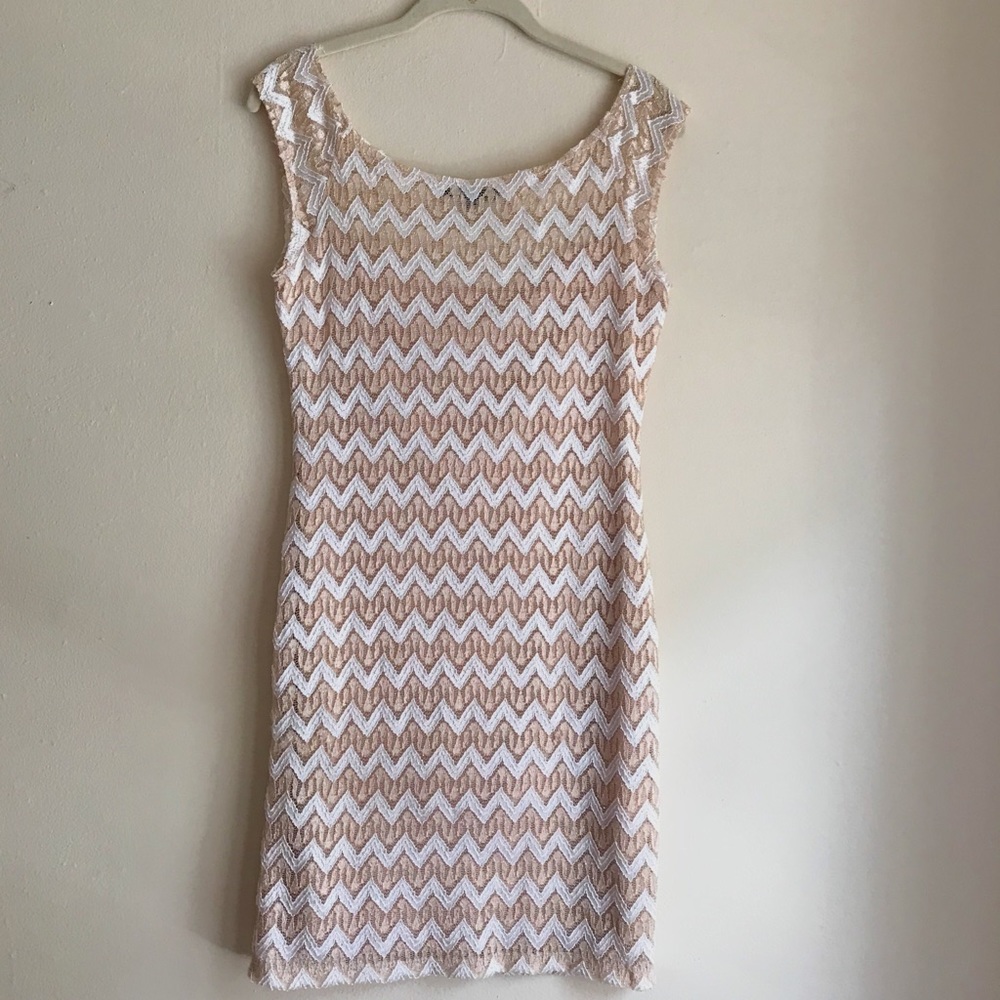 Gold/White Lace Dress